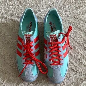 Adidas Women's Aqua and Red Sneakers